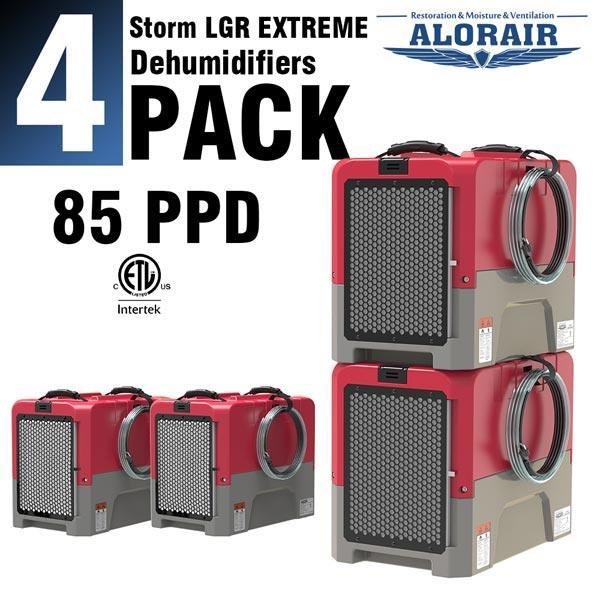 AlorAir Storm LGR Extreme 180 PPD Commercial Restoration Dehumidifiers Bulk 4 Pack - Elite Air Purifiers